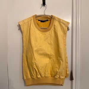 TANNERY WEST Yellow Leather 80s Vest